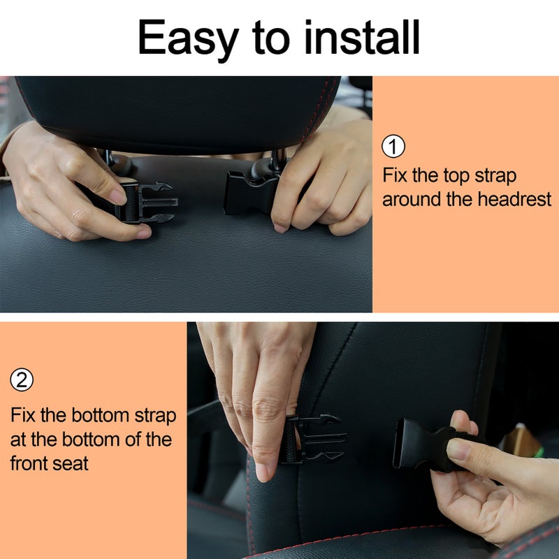 Car Seat Back Organizer Bag Hanging Bag Storage Bag Holder Rack with Molle Straps Molle Vehicle Panel Pockets Universal - Image 2