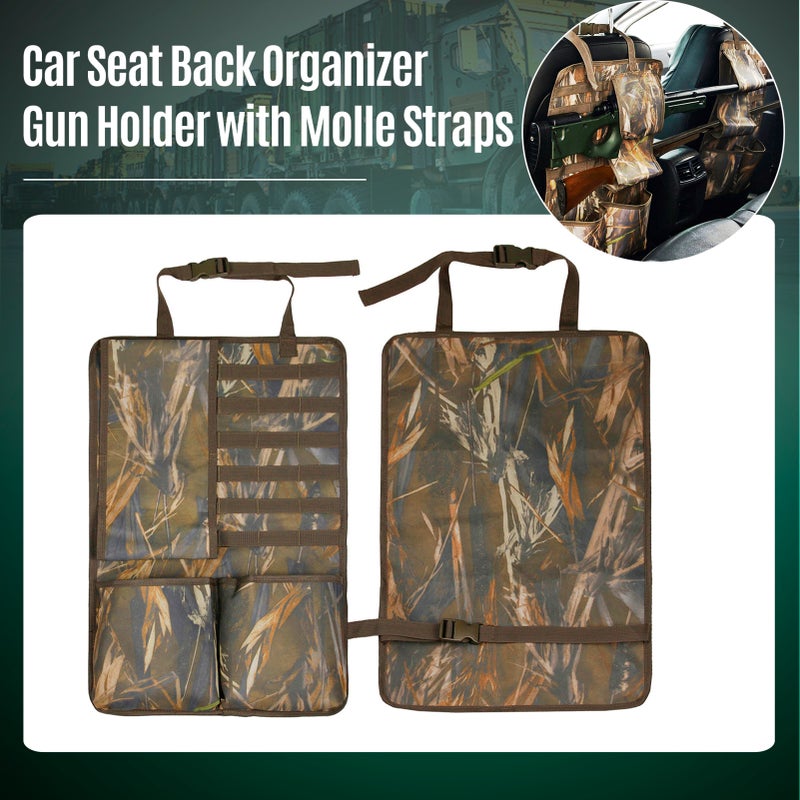 Car Seat Back Organizer Bag Hanging Bag Storage Bag Holder Rack with Molle Straps Molle Vehicle Panel Pockets Universal - Image 3