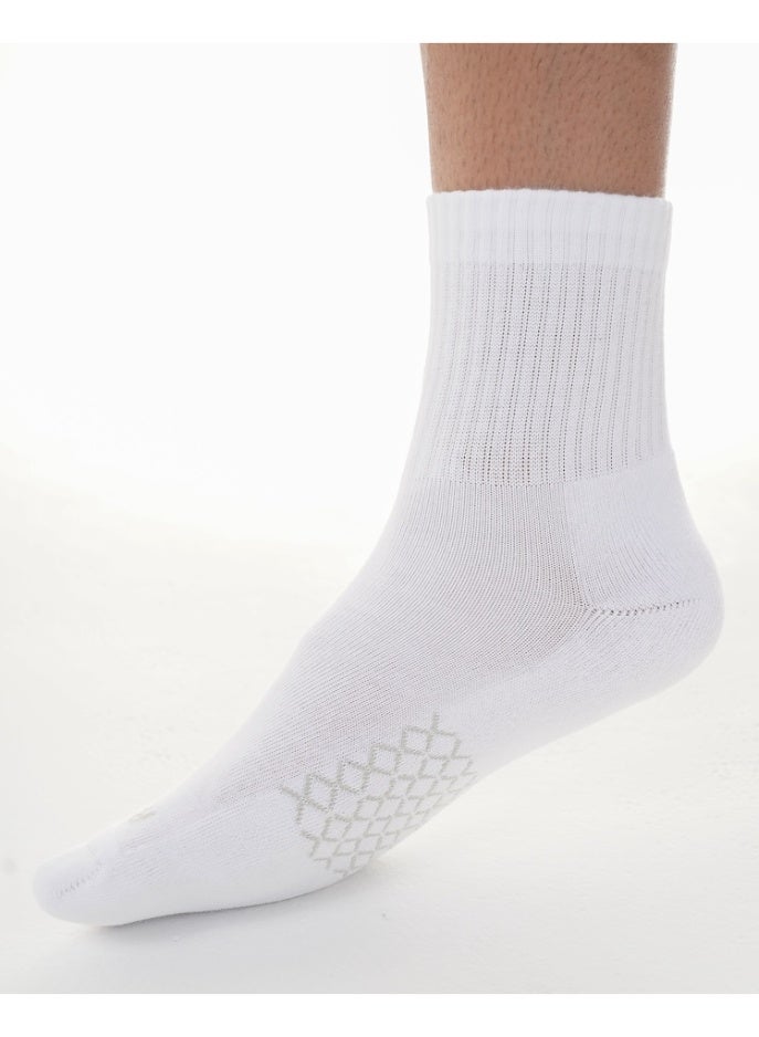 Elementa Mid-Length Comfort Socks 1 Pair with Arch Support and Peppermint Oil Technology – Soft Breathable Everyday Socks - White - Image 4