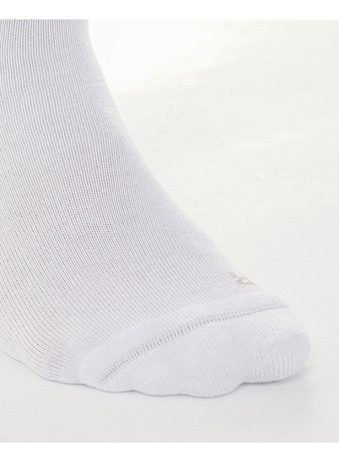 Elementa Mid-Length Comfort Socks 1 Pair with Arch Support and Peppermint Oil Technology – Soft Breathable Everyday Socks - White - Image 3