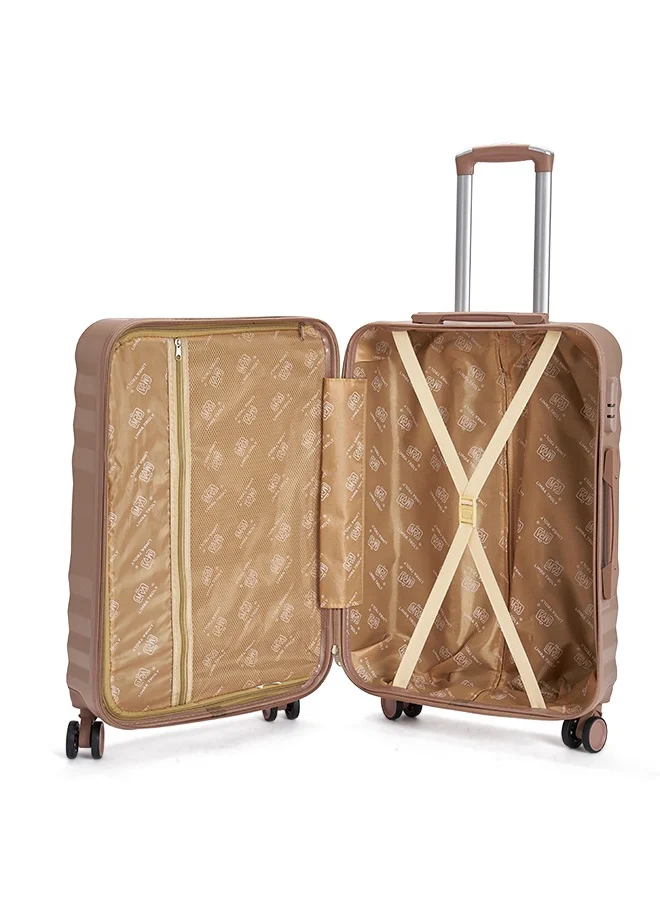 LIMRA Travel bags consisting of 3 luggage bags with a solid and strong design, size 28"20"12"inches Gold