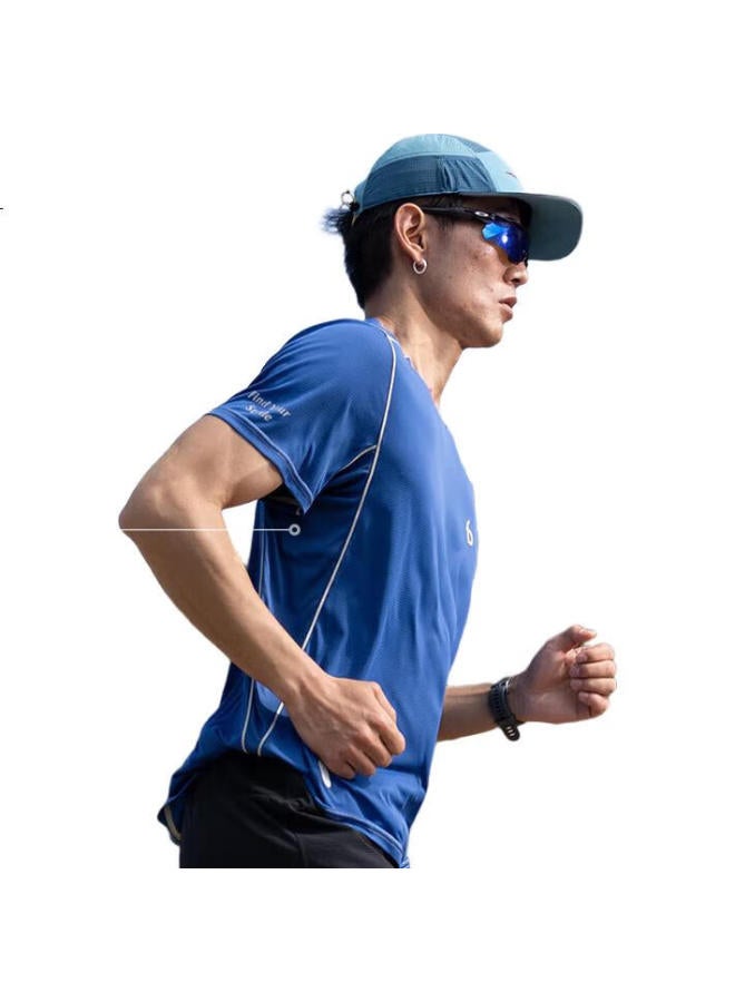 FlipBelt Men'S Short Sleeve Summer Breathable Sports Casual Fitness Top Running T-Shirt Men Classic Black L - Image 3
