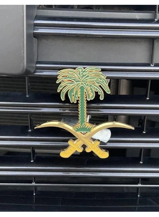Palm and swords sign for the front grille, characterized by elegance and appropriate size, giving your car luxury - Image 1