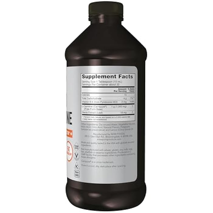 now Sports Nutrition, L-Carnitine Liquid 1000 mg, Highly Absorbable, Citrus, 16-Ounce - Image 2