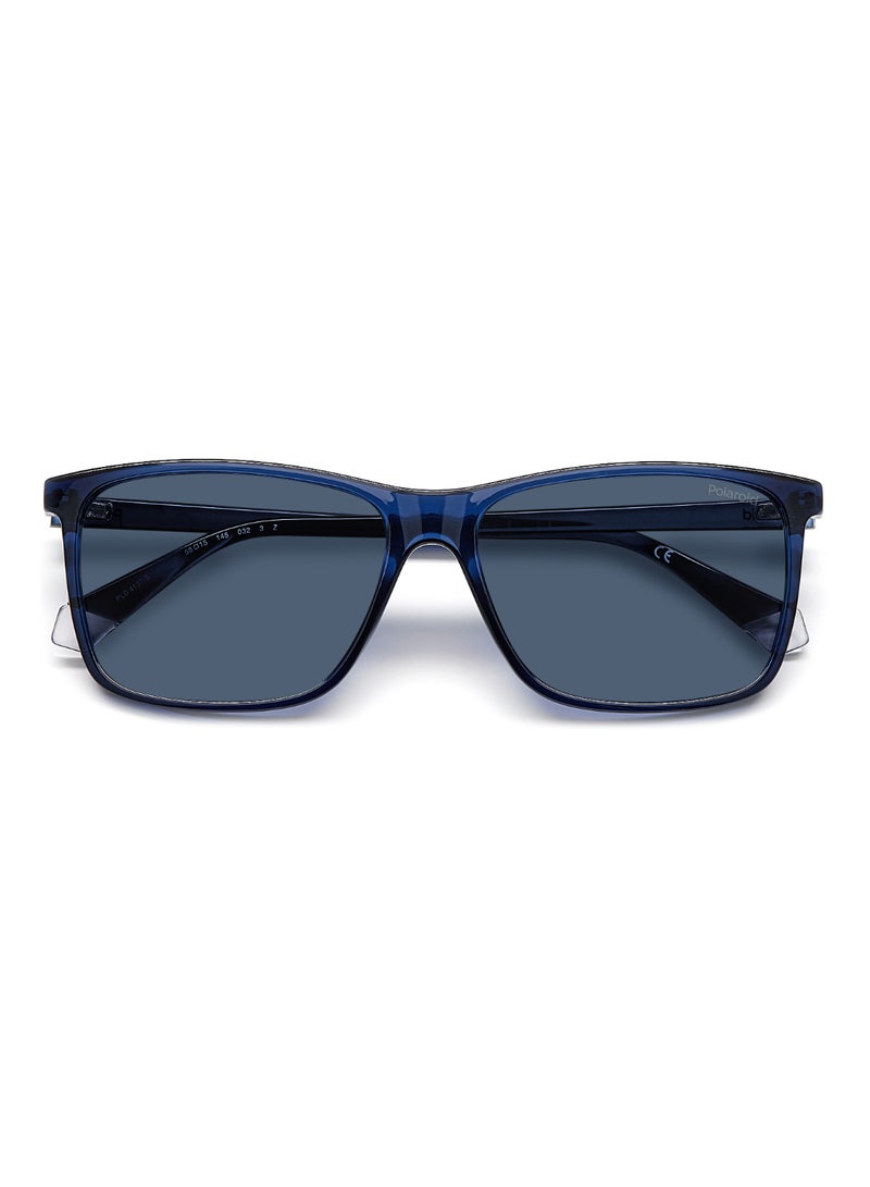 Polaroid Men's Polarized Rectangular Shape  Sunglasses Pld 4137/S Blue 43 - Lens Size: 42.8 Mm - Blue - Image 4