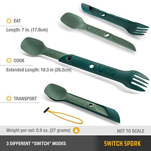 UCO 2-Piece Switch Spork Camping Spoon-Fork-Knife Utensil - Image 5