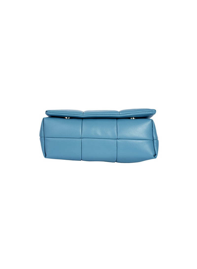 AMICA Stella Women's Soft Leather Puffer Shoulder Crossbody Handbag with Metal Chain - Image 5