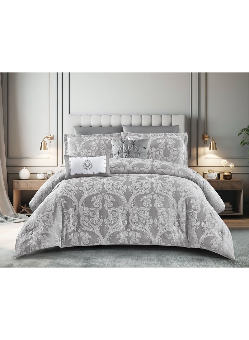 HOURS Quilt Set with Single Filling, 160cm, 4 Pieces, Jacquard, Jonathan-01 - Image 1