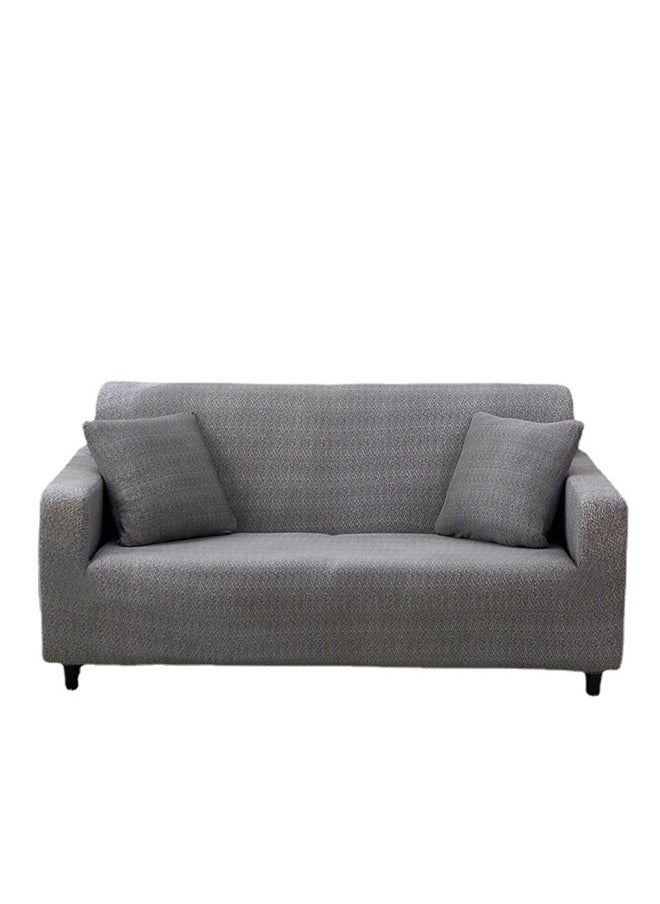 yongsheng Texture Pattern Stretch Sofa Cover Grey , Printed Sofa Cover Stretch Couch Covers for 3 Seater Cushion Couch Love Seat Set（185-230cm）  - Image 1