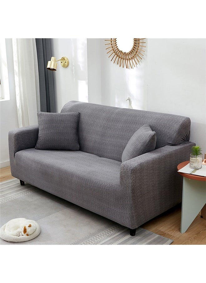 yongsheng Texture Pattern Stretch Sofa Cover Grey , Printed Sofa Cover Stretch Couch Covers for 3 Seater Cushion Couch Love Seat Set（185-230cm）  - Image 5