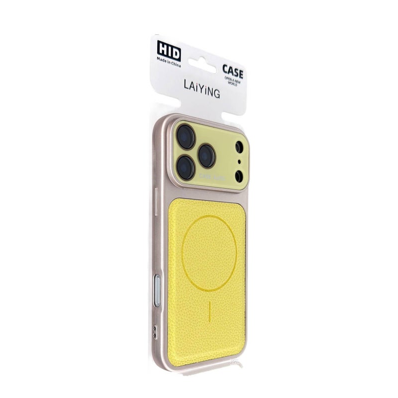 غطاء MagSafe بPC باللون برتقالي مغناطيسي لـ iPhone 11 Pro Max مع حماية من السقوط ومغناطيس قوي مع مقاوم للصدمات مع عدسة كريستال مع ملمس جلد للتنقل اليومي سهل التخزين خفيف الحمل - Image 4