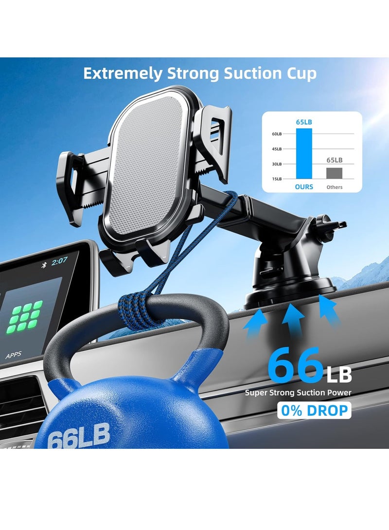 ELTRAZONE Windshield Dashboard Flexible Adjustable Arm Gooseneck Car Suction Cup Mobile Phone Holder Stand Bracket. - Image 3