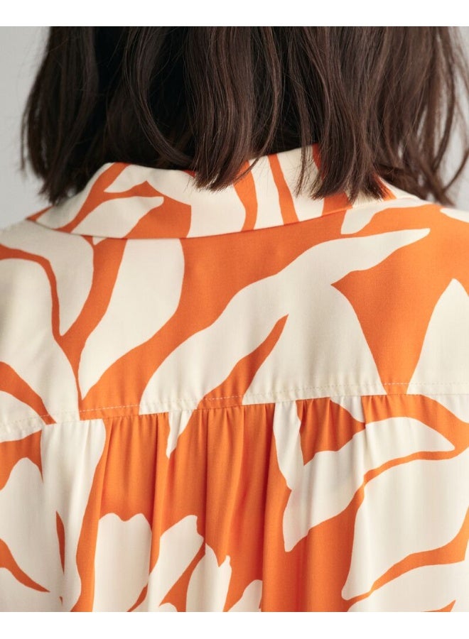 GANT Relaxed Fit Palm Print Short Sleeve Shirt - Image 5