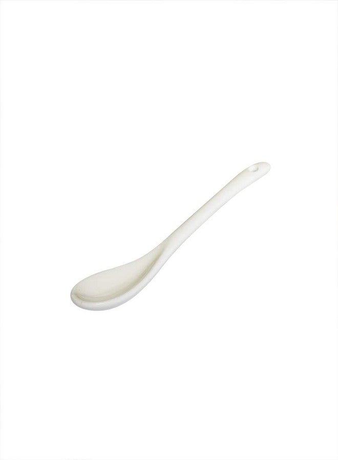 Lotatheta 4 pcs Porcelain Egg Spoons Ceramic Spoons 5 inch Coffee Dessert Yogurt Tea milky tea - Image 3