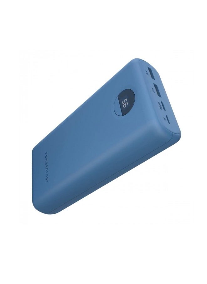باورولوجي - باورولوجي 30000 مللي أمبير PD 45 واط باور بانك مع كابل من Type-C إلى Type-C بطول 0.9 متر - أزرق - Image 1
