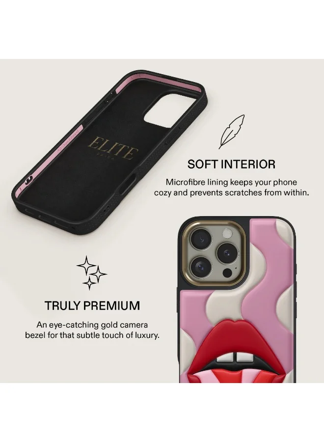 بورجا جراب لهاتف iPhone 16 Pro Max - مصنوع من مادة TPU وTPE وPC فائقة النعومة مع نسيج مرن، وامتصاص الصدمات CloudGuard، وهيكل خفيف الوزن، وحماية فائقة من السقوط