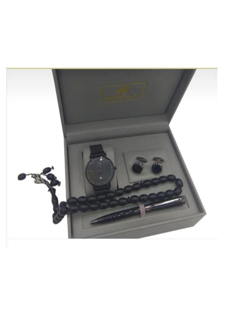 A men's set consisting of 4 pieces, a watch, a pen, a cup and a rosary - pzsku/Z3355C260CA9B7620D9AFZ/45/_/1683558916/b7517a1f-dc4a-4a13-8912-9948c665aa34