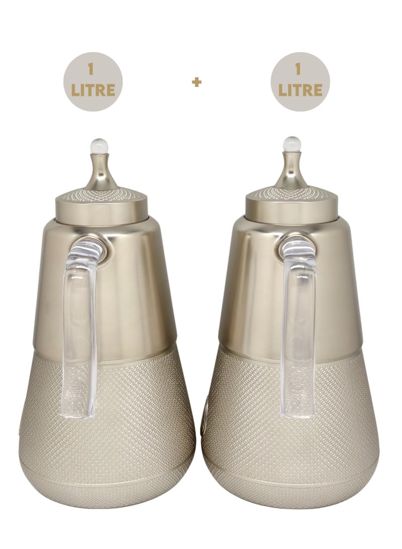 LALOZA 2 Piece Thermos Set With Capacity 1L Each | Premium ABS Plastic, Excellent Heat Retention - Image 5