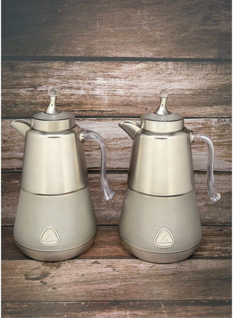 LALOZA 2 Piece Thermos Set With Capacity 1L Each | Premium ABS Plastic, Excellent Heat Retention - Image 2