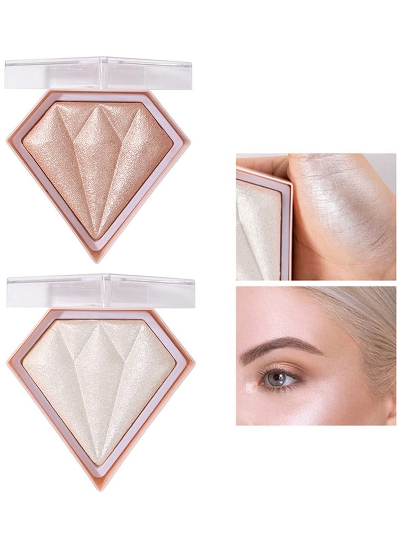 SYOSI Face Glitter Blush Pink Shimmer Highlighter Blusher Powder Makeup Cosmetics Facial Contour Corrector Shine Rouge - Image 1