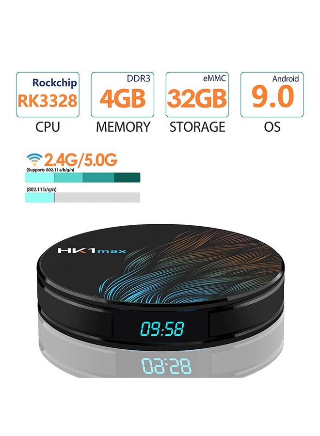 NIBEMINENT RK3328 Android 9.0 Smart TV Box HK1max Black  - Image 4