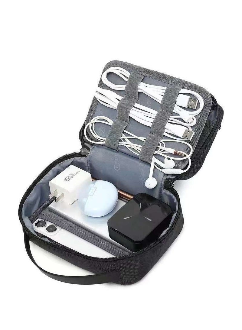 REBENUO Storage Bag with Charging Port, High Quality Travel Toiletry Kit, Perfect for Keeping Your Personal Items, BLUE | PS-829 - Image 2