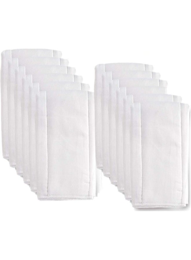 Fasoar 6 Ply Cloth Diapers Burp Cloth, Thick Washable Absorbent Cotton Diaper for Babies and Toddlers Multi-Use 6/10/12 Count, White 6ply 12 Count, 12 Count (Pack of 1) - Image 1