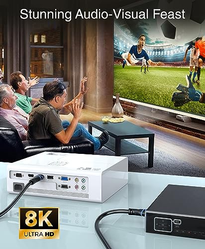 BlueRigger كابل HDMI BlueRigger 8K (15 قدم، 8K 60Hz HDR، 4K 120Hz، سرعة عالية 48Gbps مع Ethernet، eARC، 3D، HDCP 2.3) - متوافق مع PS5، Xbox، Roku، Apple TV، Switch، PC - Image 4