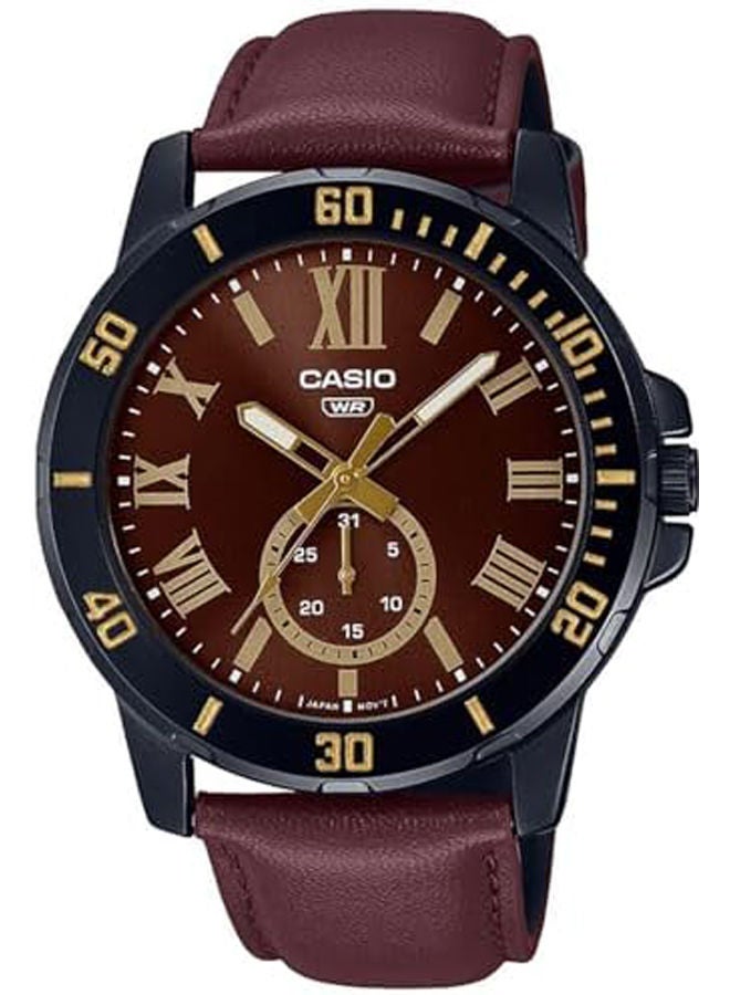 CASIO Leather Chronograph Watch MTP-VD200BL-5BUDF - Image 1
