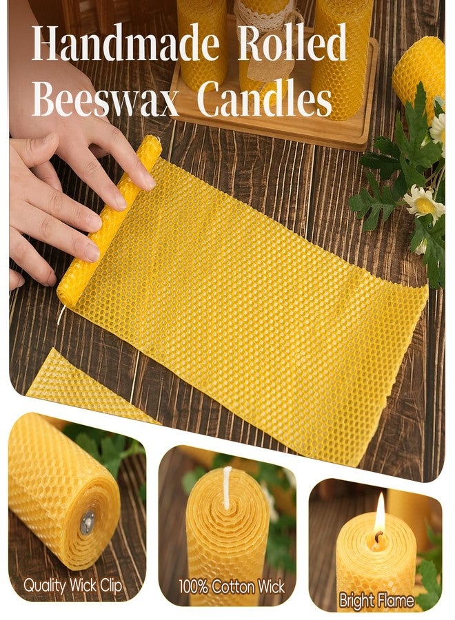 ginitiri Natural Beeswax Pillar Candles Hand-Rolled,3 Pack Multiple Heights Rolled Bees Wax Candle for Home,Unscented,Smokeless&Dripless-1.77x3in,2x4in,2x6in Pure Beeswax Candles for Wedding, Meditation, Gifts - Image 5