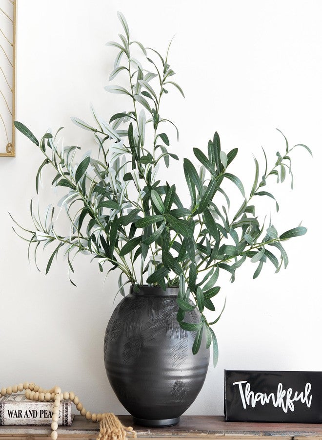 FiveSeasonStuff Artificial Olive Branches, 6 Gray-Green 30 Inch Faux Olive Stems with Bendable Wire for Vases & Centerpieces - Image 3