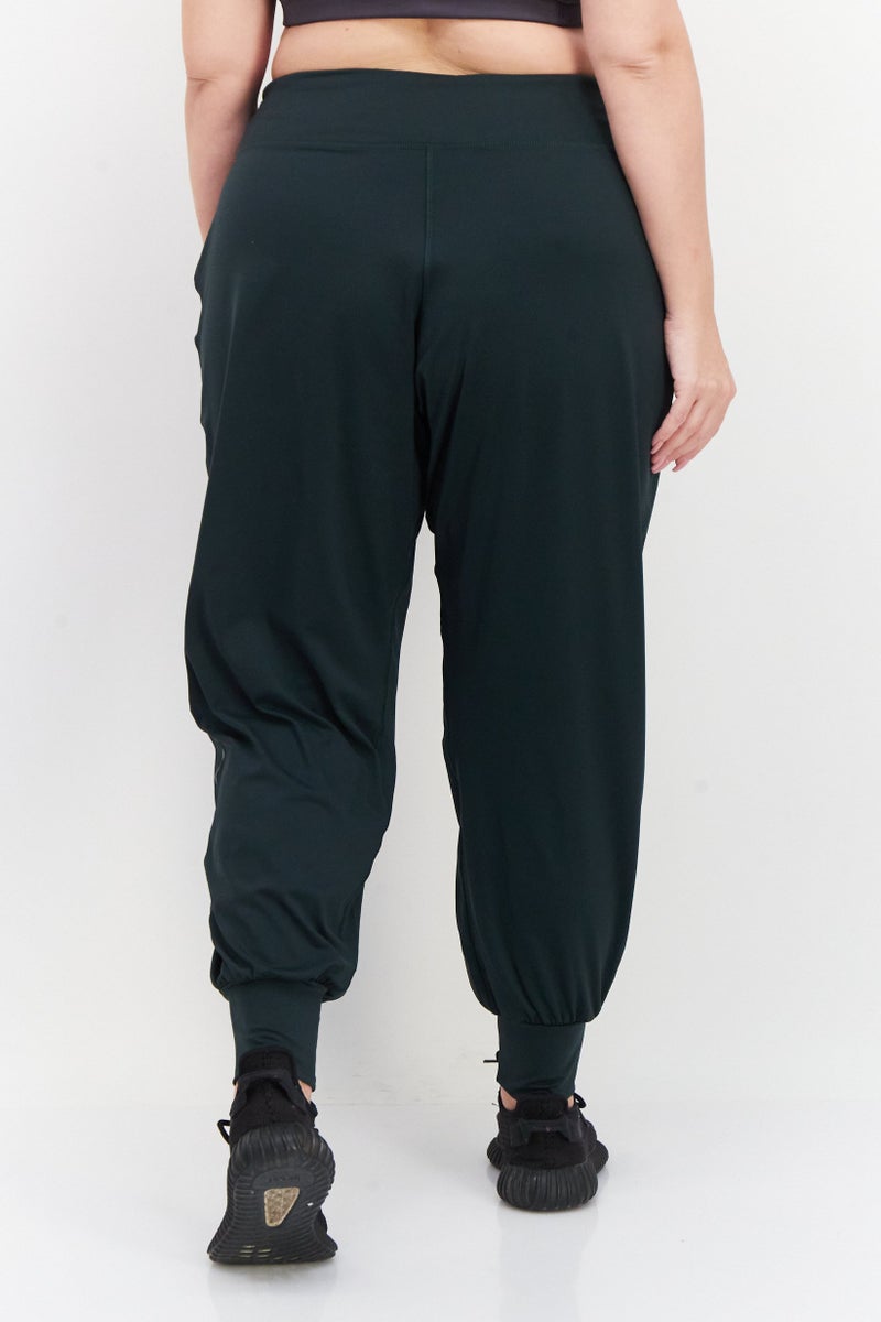 Adidas Women Plus Size Yoga Sweatpants, Dark Green  - Image 2