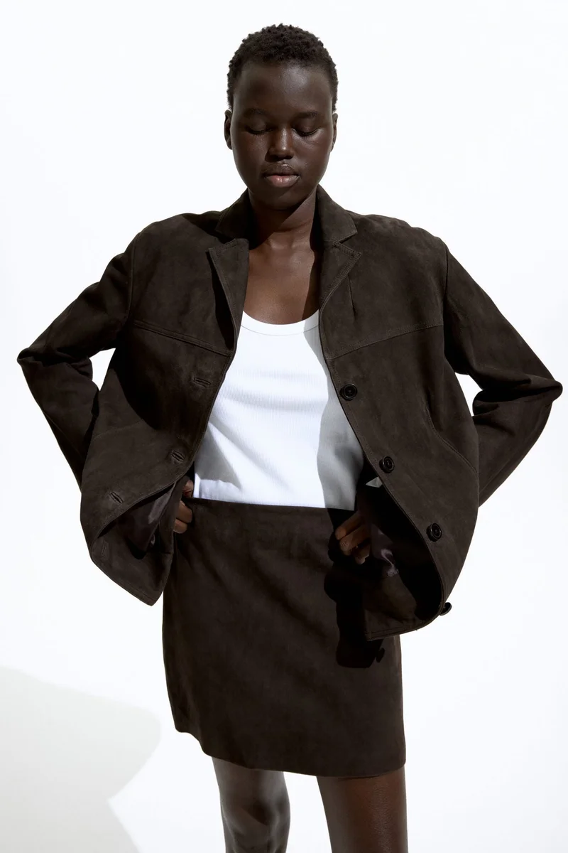 اتش اند ام بليزر من الشامواه بصف أزرار فردي