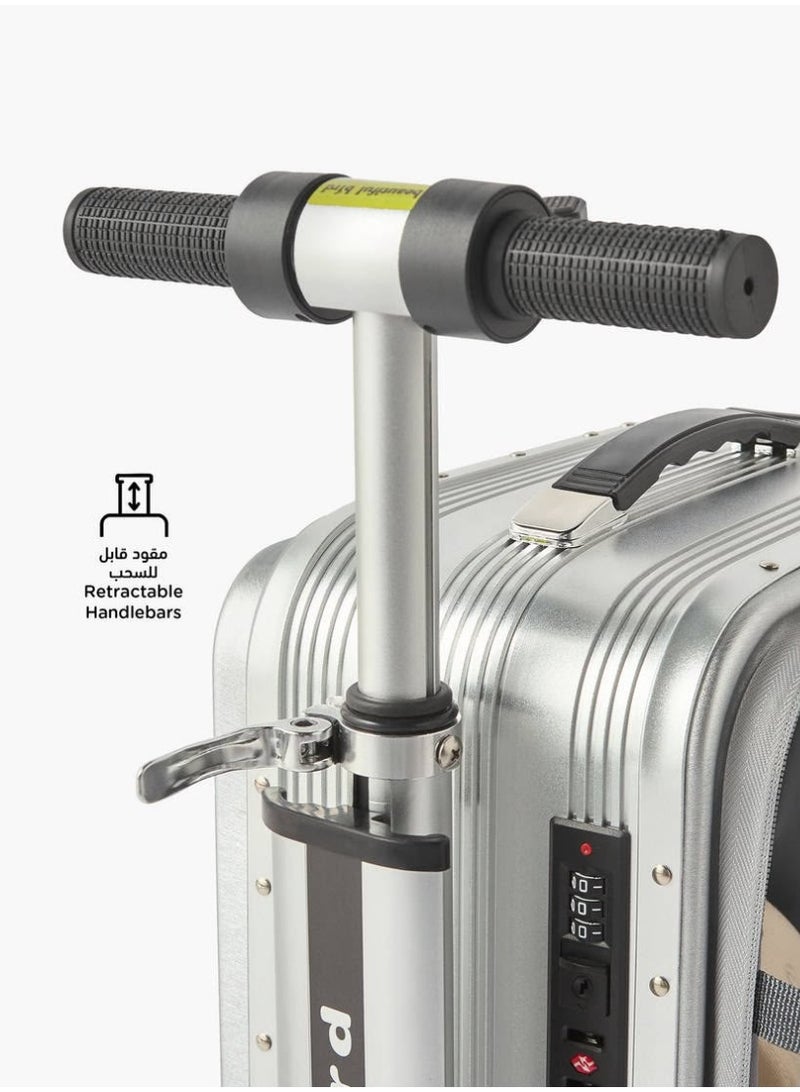 حقيبة سفر ذكية قابلة للركوب من Airwheel: سكوتر أمتعة كهربائي خفيف الوزن للسفر، مزود بقفل رقمي، ومقاوم للماء. - Image 5