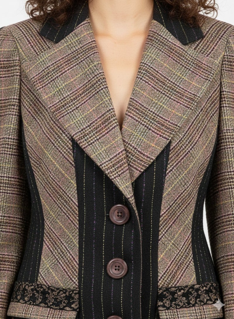 Women wool blazer & pants suit size 36 - Image 2