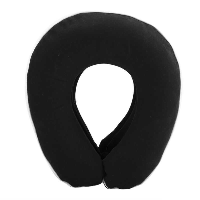 Inflatable Cervical Collar: Blue Ergonomic Low-front High-back Design - Soft Hook-and-loop Adjustable Neck Traction Device for Neck Support & Cervical Stretching Relief - Image 2
