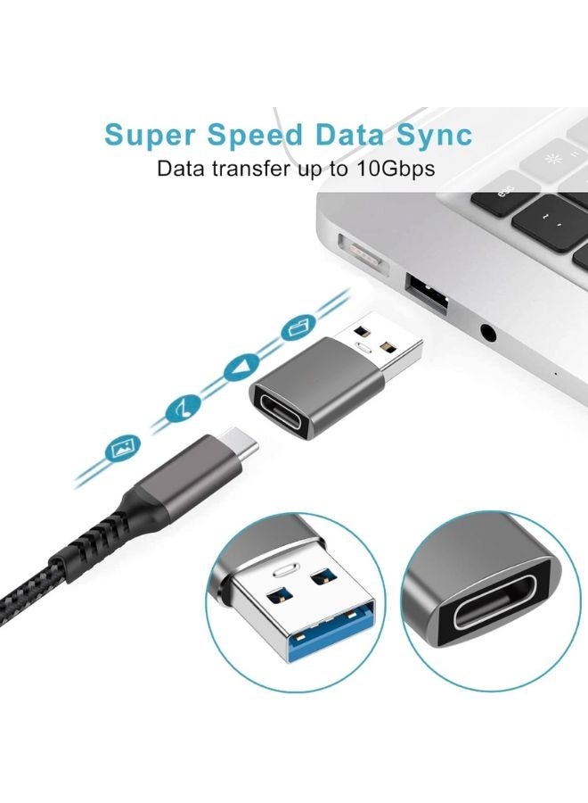 موسل محول USB 3.0 إلى USB-C من موصل، محول USB-A إلى USB-C، سبائك الألومنيوم، USB 3.0 ذكر إلى USB-C أنثى، نقل البيانات والشحن، متوافق مع أجهزة الكمبيوتر المحمولة وأجهزة الكمبيوتر الشخصية. - Image 3