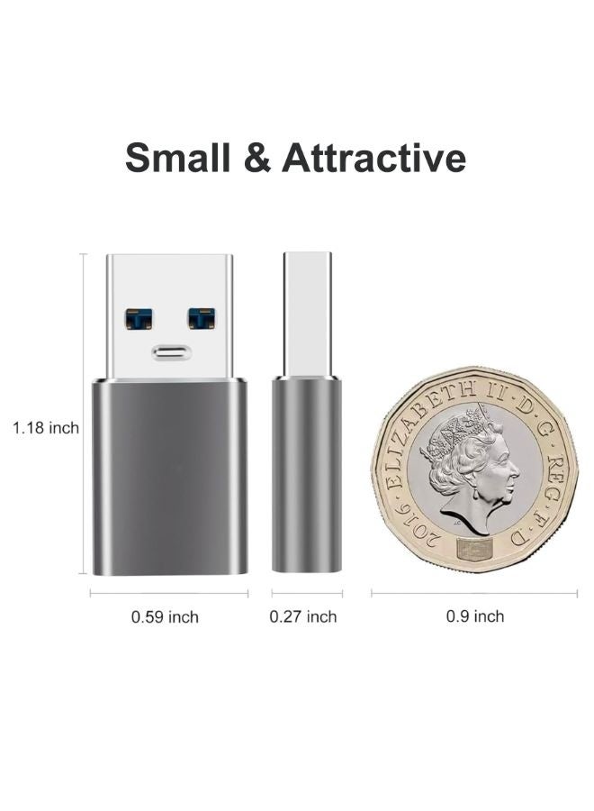 موسل محول USB 3.0 إلى USB-C من موصل، محول USB-A إلى USB-C، سبائك الألومنيوم، USB 3.0 ذكر إلى USB-C أنثى، نقل البيانات والشحن، متوافق مع أجهزة الكمبيوتر المحمولة وأجهزة الكمبيوتر الشخصية. - Image 4