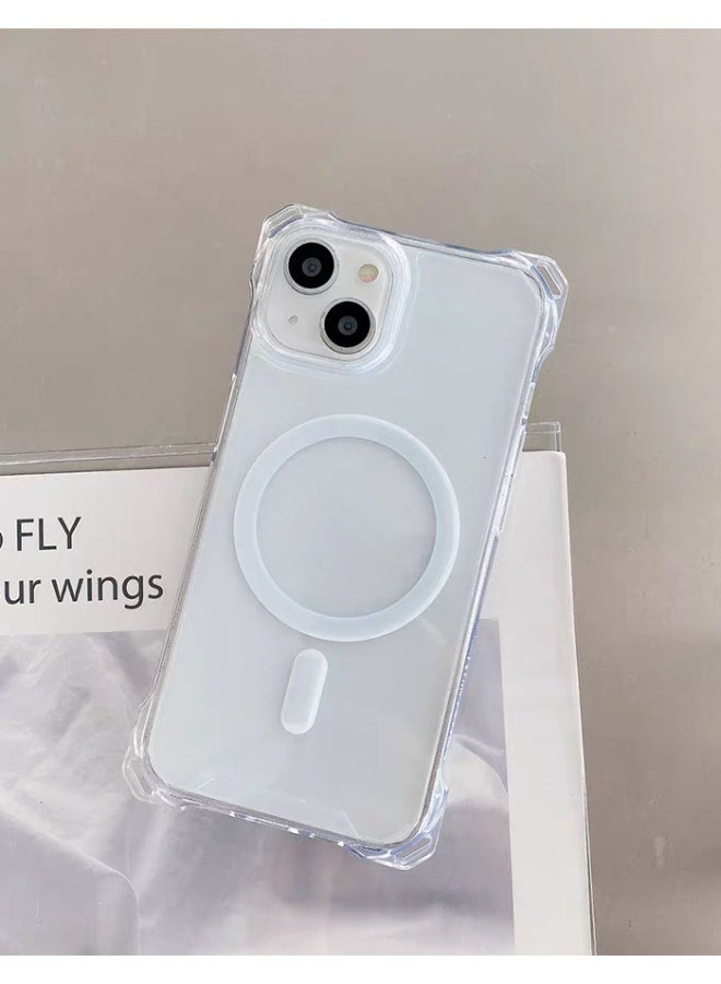 HD transparent MagSafe compatible magnetic phone case with airbag shockproof corners, ultra-thin powerful magnet case - Image 2