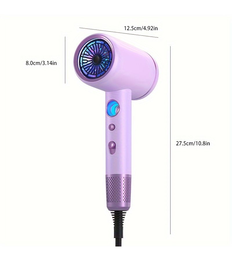 Professional Ionic Hair Dryer With Diffuser And Nozzles Grey - Image 4
