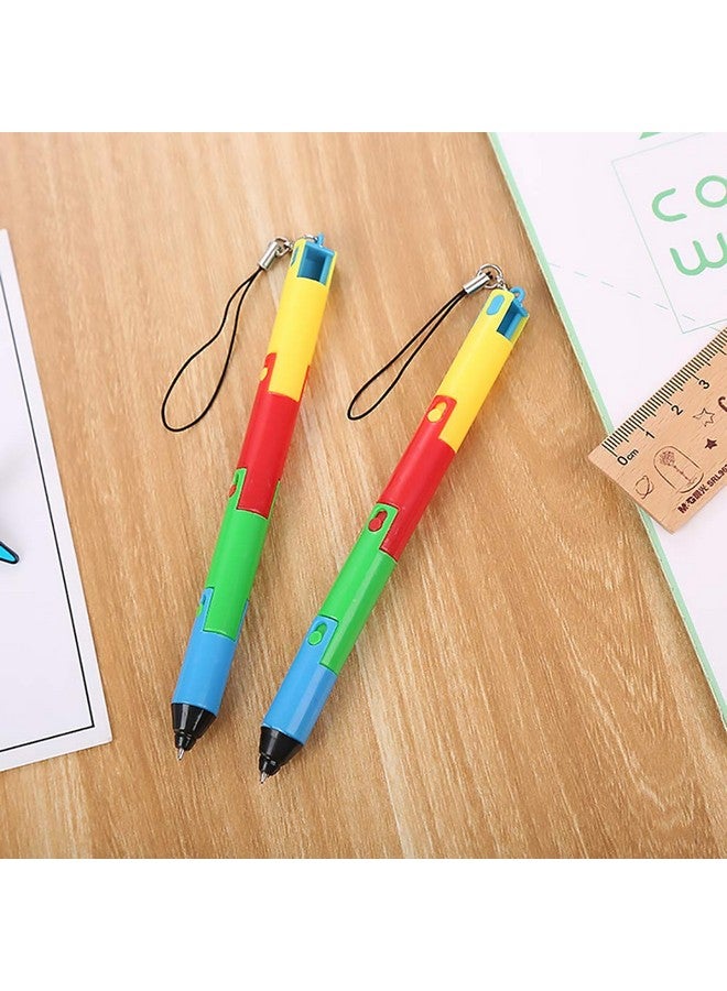 Funny live Foldable Ballpoint Pen Collapsible Ball Pen, Bendable Deformable Ball Pen, Funny Ballpoint Creative Stationery Gift For Child, Pendant Decoration Pens, 0.5Mm, Blue Ink, 8 Pcs - Image 5