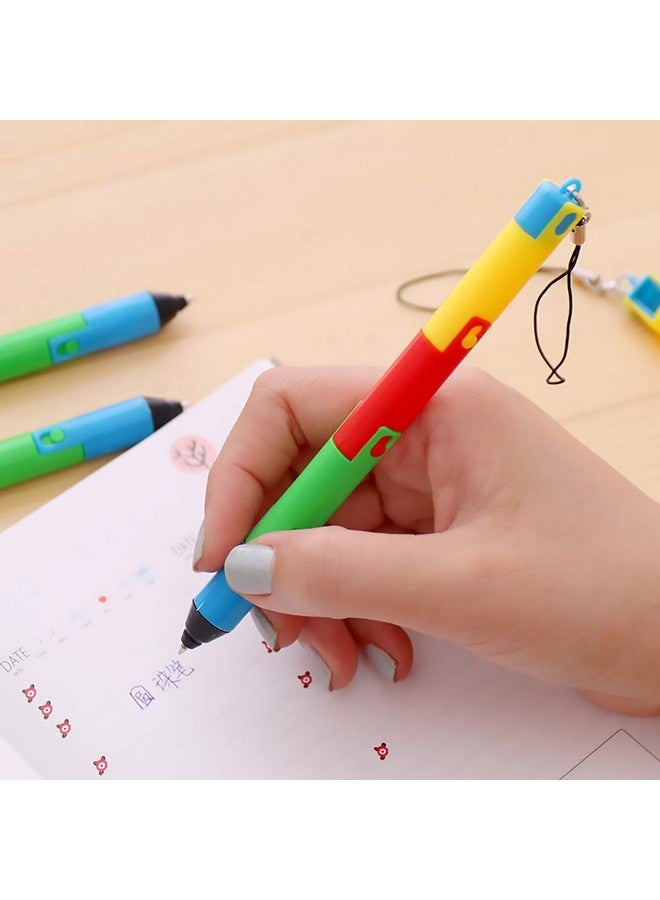 Funny live Foldable Ballpoint Pen Collapsible Ball Pen, Bendable Deformable Ball Pen, Funny Ballpoint Creative Stationery Gift For Child, Pendant Decoration Pens, 0.5Mm, Blue Ink, 8 Pcs - Image 4
