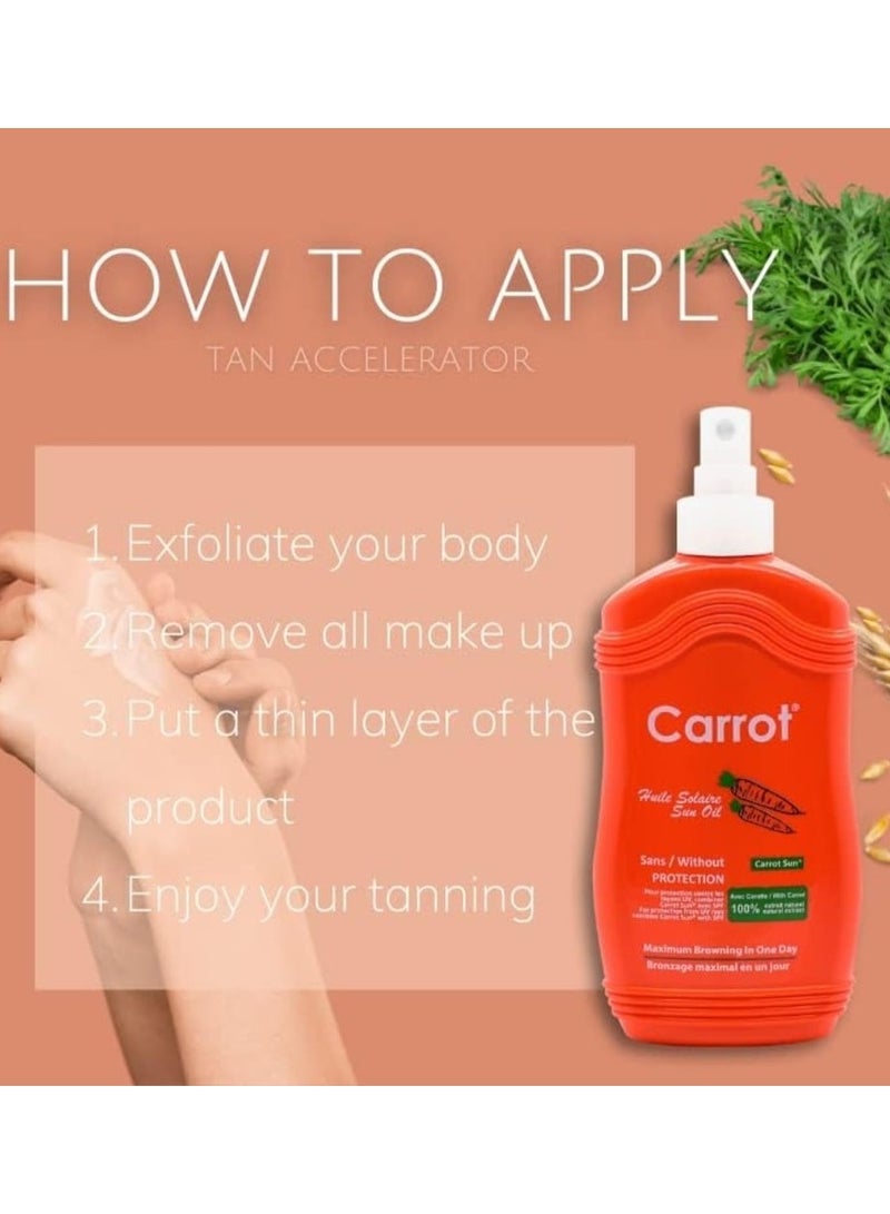 كاروت سان بخاخ زيت تسمير البشرة بالجزر 200 مل - Image 3