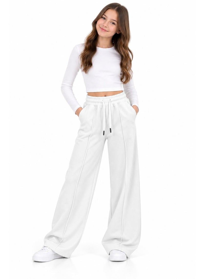 Caesar Girls' wide-leg trousers in Heshira fabric. - Image 1