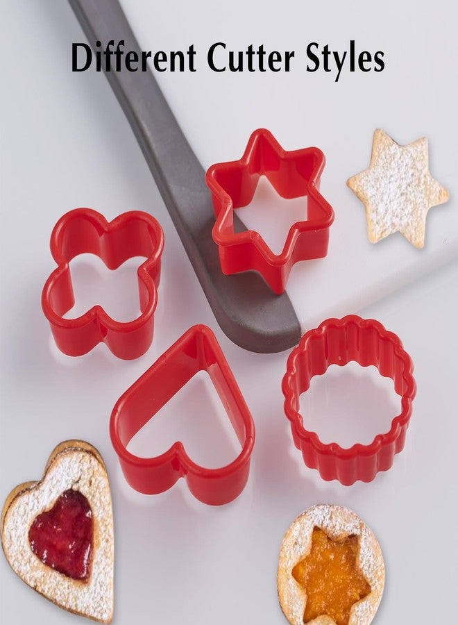 HiempTru Cookie Cutter Set 24 PCS, Heart Star Round Shapes Cookie Cutters Mold Plastic Homemade Mini Biscuit Cutters Sandwich Cutter for DIY, Kitchen, Baking, Birthday, Pancake Maker Supplies 2 Inch - Image 4