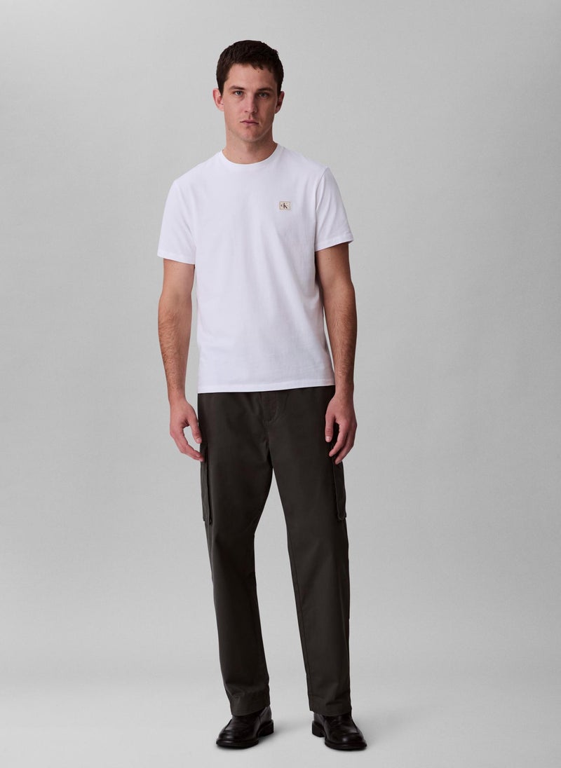 Calvin Klein Jeans Straight Cotton Twill Cargo Trousers - Image 1