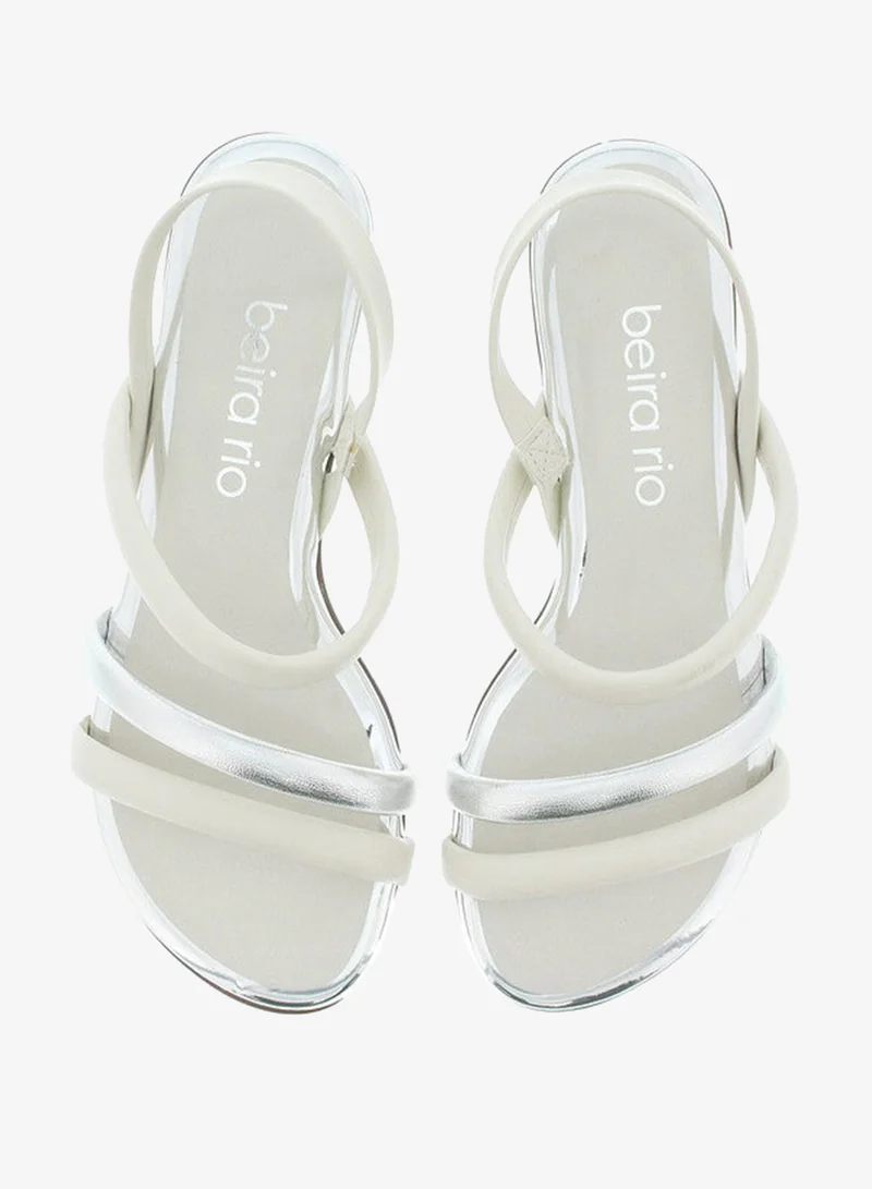 Beira Rio Off White Sandals for Women with Back Strap – Stylish & Supportive sling Back Ladies Sandals for Women | Best Price UAE