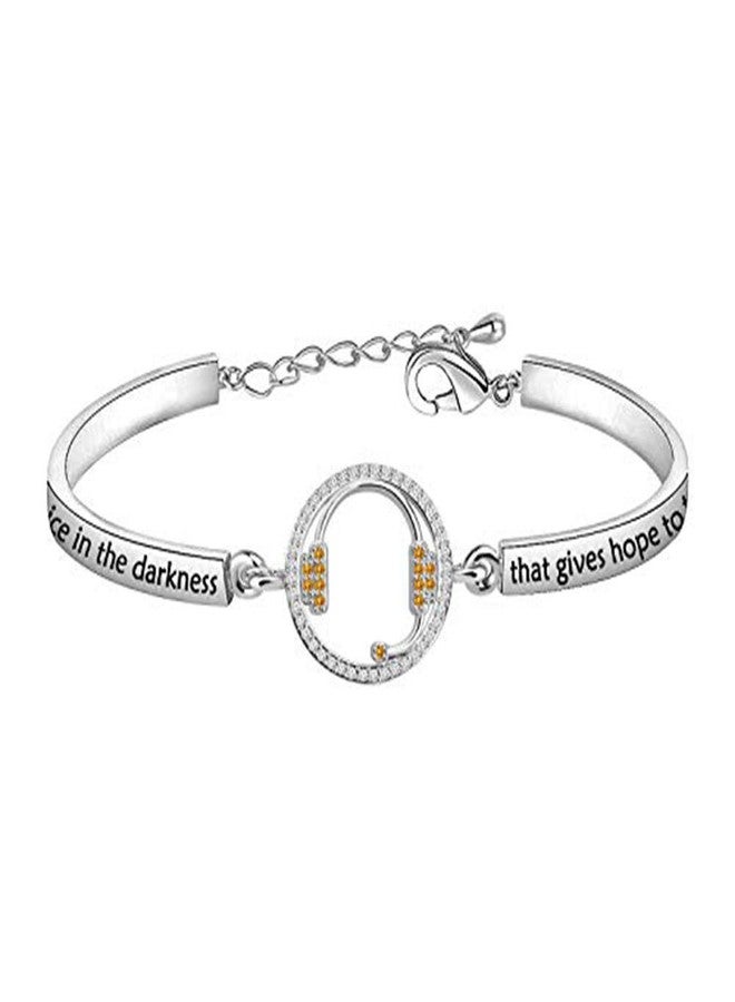AKTAP 911 Dispatchern Charm Bangle Emergency Operator Jewelry Always Remember It's Your Voice in The Darkness That Gives Hope Thank You Gift for Her (911 Loop Bracelet) - Image 1