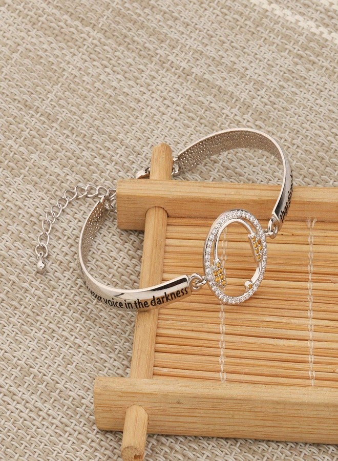 AKTAP 911 Dispatchern Charm Bangle Emergency Operator Jewelry Always Remember It's Your Voice in The Darkness That Gives Hope Thank You Gift for Her (911 Loop Bracelet) - Image 3