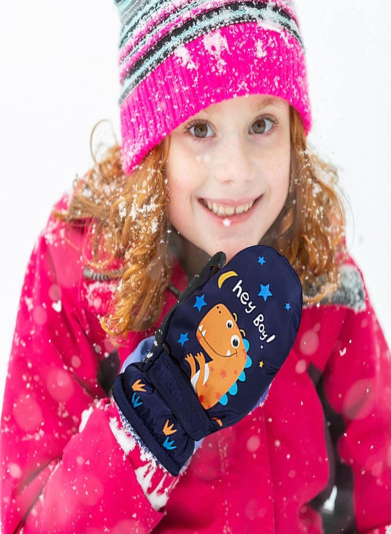 GGOOT Snow Ski Gloves for Kids,Warm Fluffy Lined Snow Gloves Water-Resistant Snow Mittens - Three-Layer Thermal Gloves, Boys Girls Ski Gloves for Cold Weather - Image 3